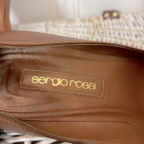 Tan coloured SERGIO ROSSI shoes - Picture 6 of 9
